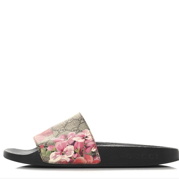 GG Supreme Monogram Blooms Slide Sandals Multicolor - Picture 4 of 6